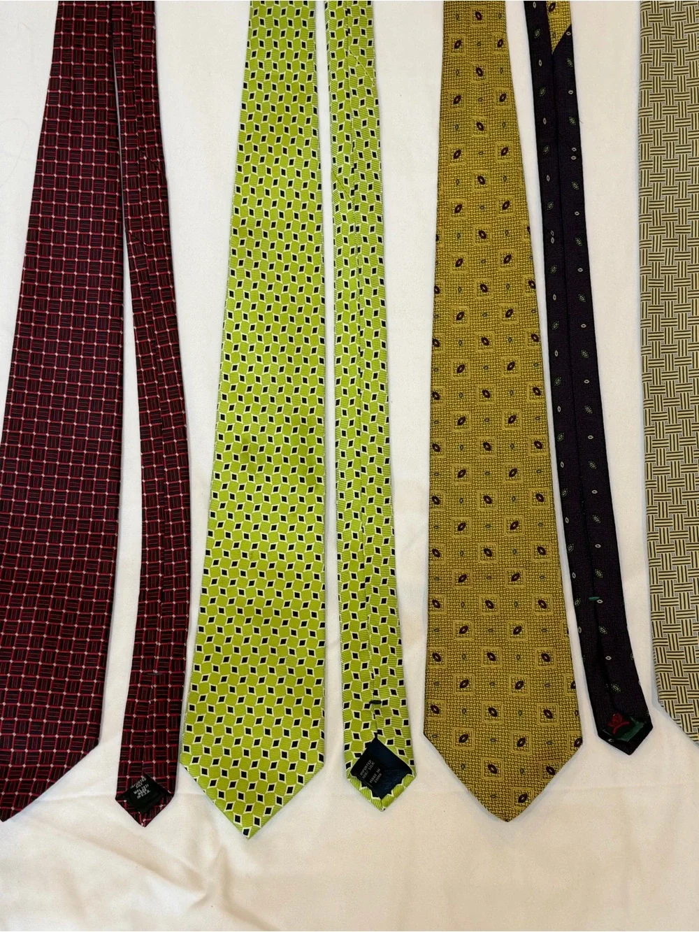 Lot 5 100% Silk Ties Tommy Hilfiger Jos A Bank Palatina Fanti USA